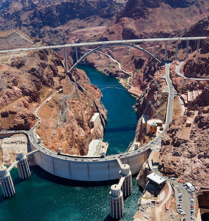 5 star helicopters - flying over hoover dam and the bypass bridge